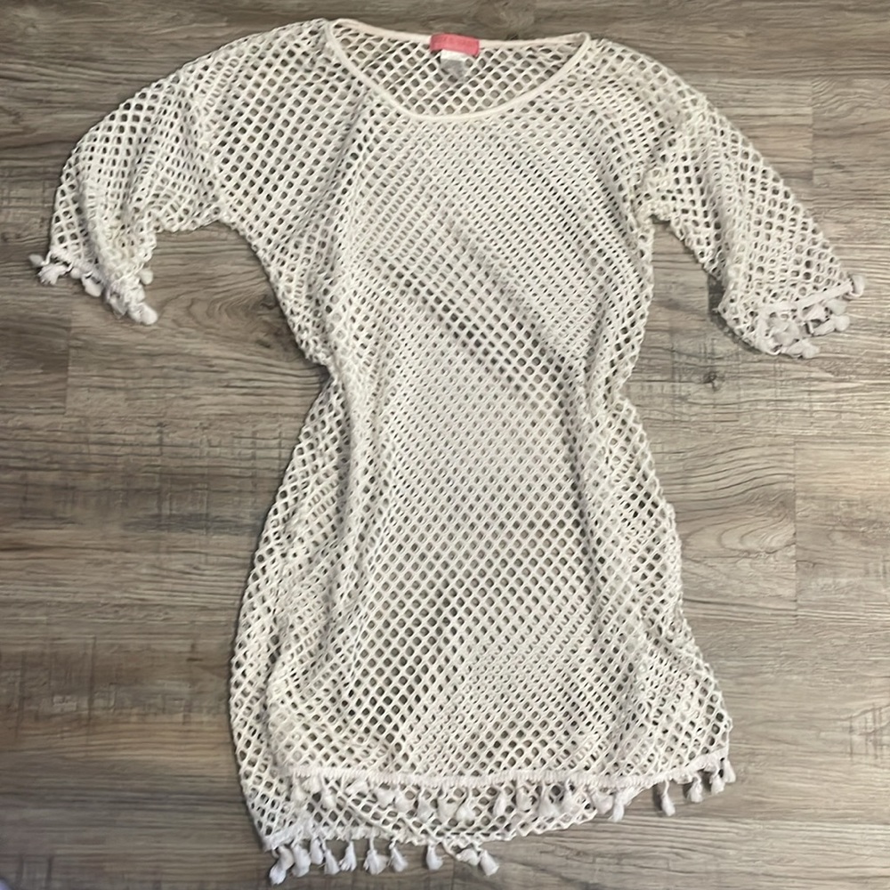 White Joan vass swim wear cover up size small